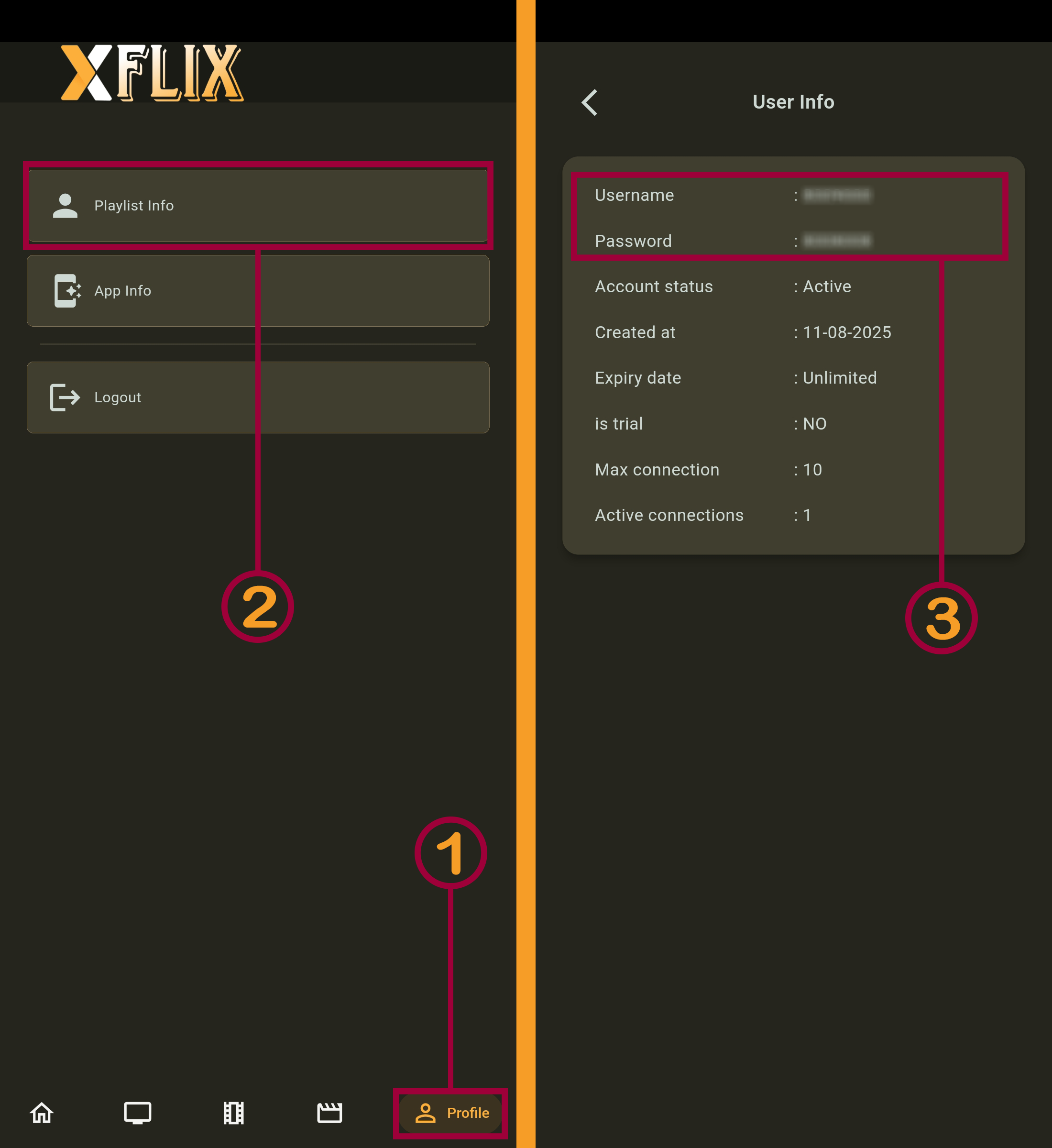View your Username and Password
